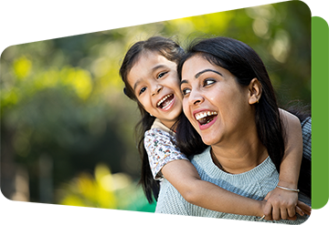 latinx mother and child smiling